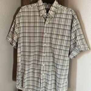Cambridge Classic Men's Plaid Short Sleeve Shirt size medium